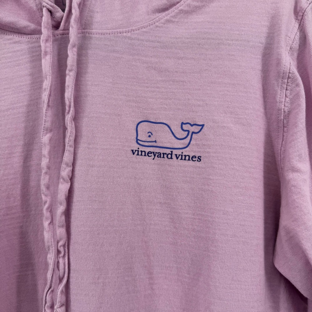 Vineyard Vines Women's Pink Hoodie Long Sleeve Whale Logo Cotton Size M Coastal‎ - Picture 4 of 13